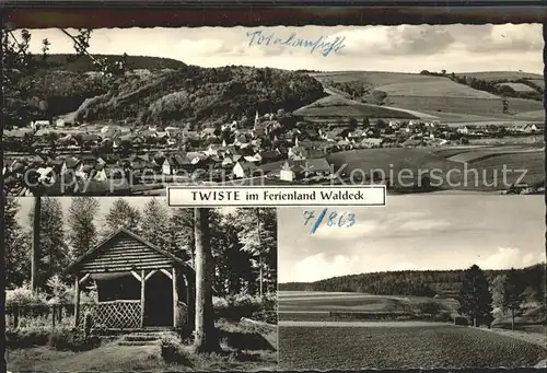 Twiste Panorama Landschaft Waldhuette Kat. Twistetal