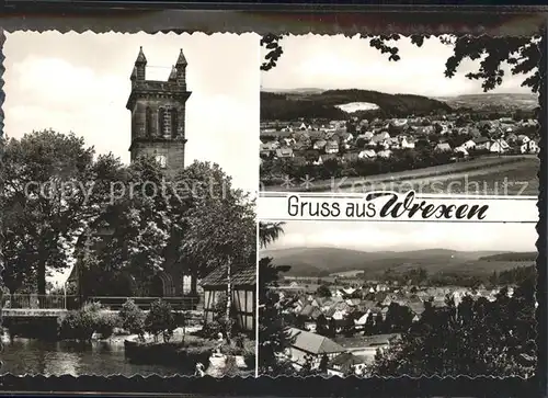 Wrexen Stadtturm Panorama Kat. Diemelstadt