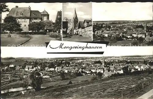 Mengeringhausen Strassenpartie Kirche Teilansicht Panorama Kat. Bad Arolsen