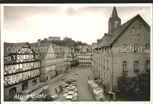 Spangenberg Hessen Markt Fachwerkhaeuser Burg Kat. Spangenberg