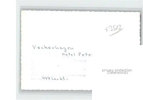 Veckerhagen Hotel Peter Nachtaufnahme Kat. Reinhardshagen