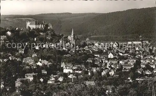 Marburg Lahn Stadtbild mit Schloss Universitaetsstadt Kat. Marburg