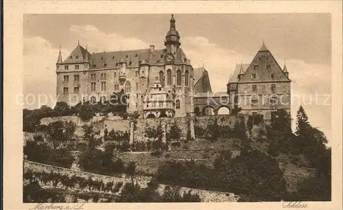 Marburg Lahn Schloss Kupfertiefdruck Kat. Marburg