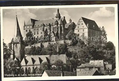 Marburg Lahn Schloss Suedseite Kat. Marburg