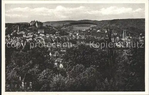 Marburg Lahn Stadtbild mit Schloss Kat. Marburg