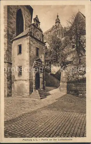 Marburg Lahn Partie an der Lutherkirche Kat. Marburg