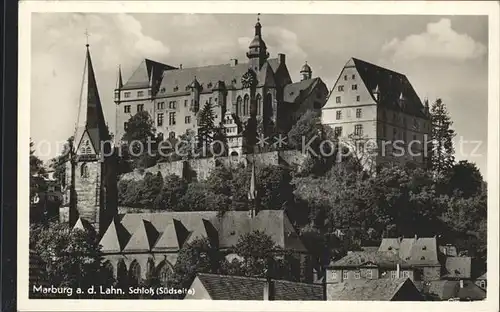 Marburg Lahn Schloss Suedseite Kat. Marburg