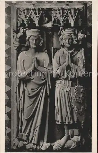 Marburg Lahn Figuren Landgraf Heinrich Otto und sein Sohn Heinrich Wilhelm Kat. Marburg