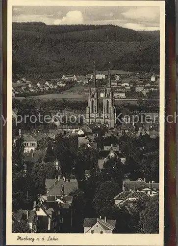 Marburg Lahn Altstadt mit Elisabethkirche Kat. Marburg