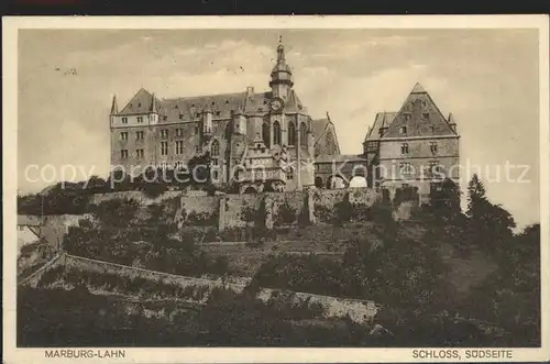 Marburg Lahn Schloss Suedseite Kat. Marburg