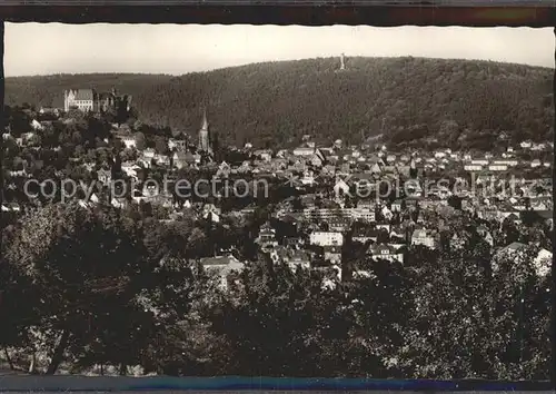 Marburg Lahn Stadtbild mit Schloss Universitaetsstadt Kat. Marburg