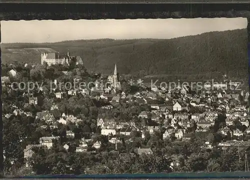 Marburg Lahn Panorama mit Schloss Kat. Marburg