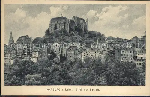 Marburg Lahn Altstadt mit Schloss Kat. Marburg