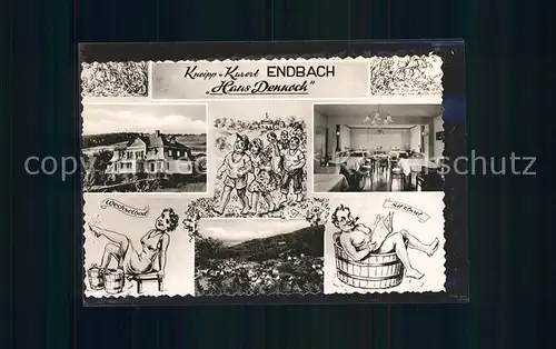 Bad Endbach Kneipp Kurheim Haus Dennoch Karikatur Kat. Bad Endbach