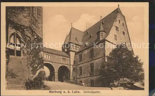 Marburg Lahn Schlosspartie Kat. Marburg