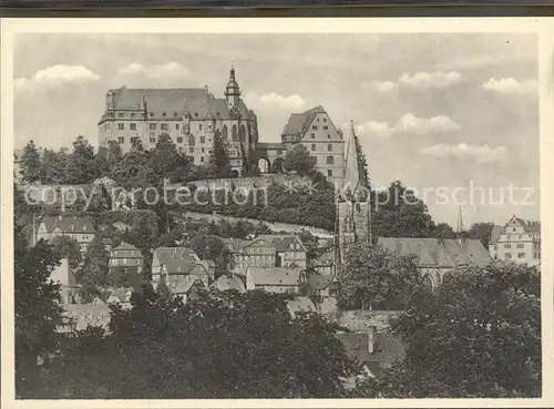 Marburg Lahn Altstadt mit Schloss Kat. Marburg