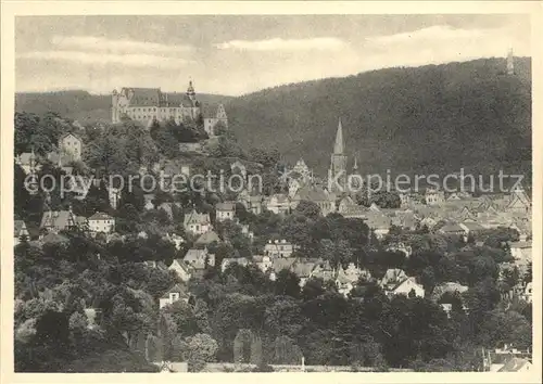 Marburg Lahn Altstadt mit Schloss Kat. Marburg