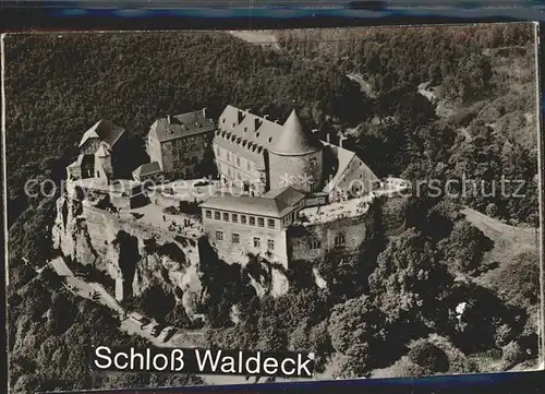 Waldeck Edersee Schloss Fliegeraufnahme Kat. Edertal