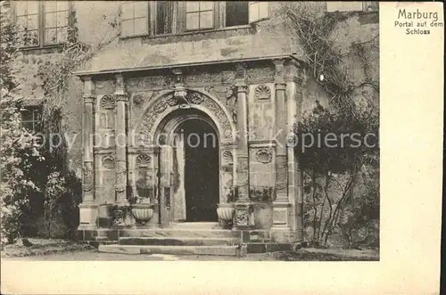 Marburg Lahn Portal auf dem Schloss Kat. Marburg