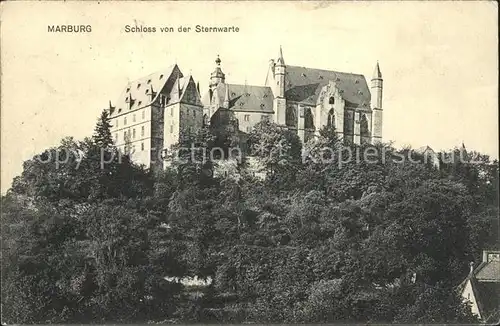 Marburg Lahn Schloss von der Sternwarte Soldatenpost Kat. Marburg