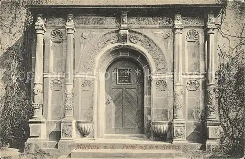 Marburg Lahn Portal auf dem Schloss Kat. Marburg