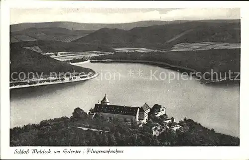 Edersee Schloss Waldeck Fliegeraufnahme Kat. Edertal