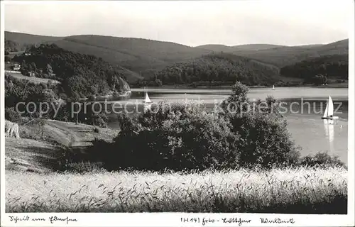 Edersee Uferpartie am See Segeln Kat. Edertal