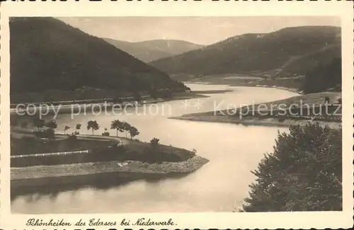 Nieder Werbe Panorama Serie Schoenheiten des Edersees Kat. Waldeck