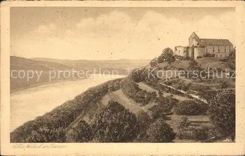 Waldeck Edersee Schloss mit Blick auf den See Kat. Edertal