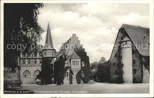 Marburg Lahn Firmaneiplatz mit Deutsch Ordensgut Kat. Marburg