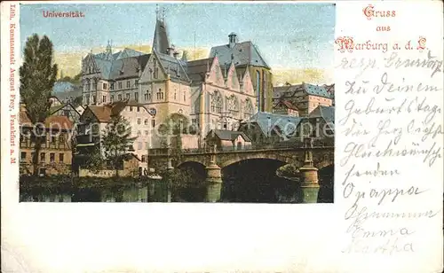 Marburg Lahn Universitaet Deutsche Reichspost Kat. Marburg