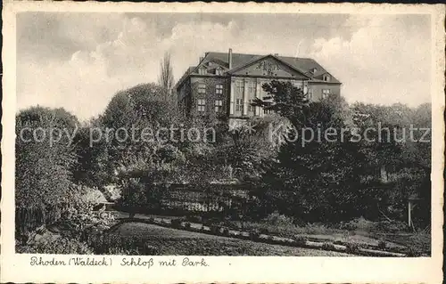 Rhoden Waldeck Schloss mit Park Kat. Diemelstadt