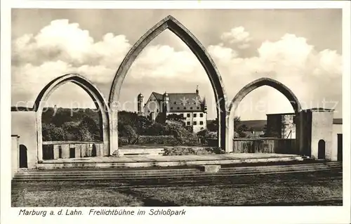 Marburg Lahn Freilichtbuehne im Schlosspark Kat. Marburg