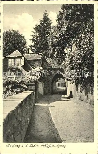 Marburg Lahn Schlossaufgang Kat. Marburg