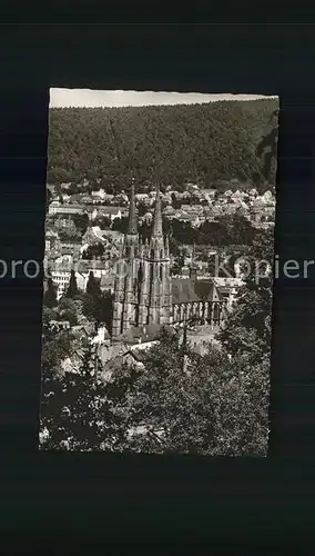 Marburg Lahn Blick auf Elisabethkirche Universitaetsstadt Kat. Marburg