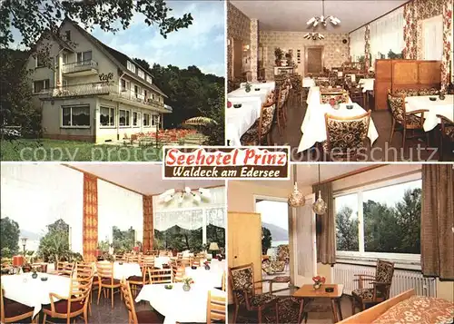 Waldeck Edersee Seehotel Prinz Restaurant Kat. Edertal