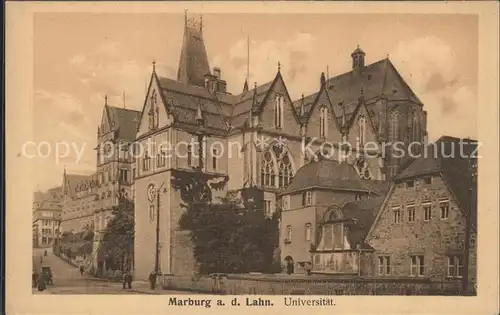 Marburg Lahn Universitaet Doppelton Postkarte Kat. Marburg