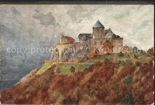 Waldeck Edersee Schloss Kuenstlerkarte Kat. Edertal