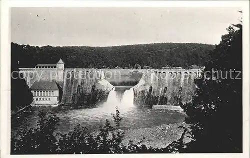 Waldeck Edersee zerstoerte Sperrmauer Edertalsperre Kat. Edertal