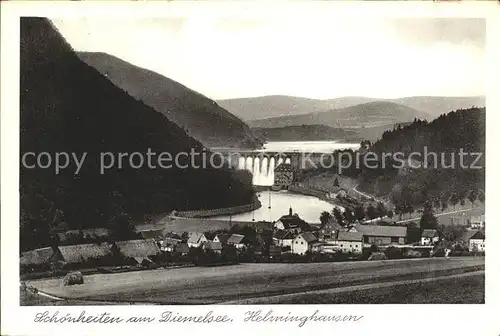 Helminghausen Schoenheiten am Diemelsee Talsperre Sperrmauer Kat. Marsberg