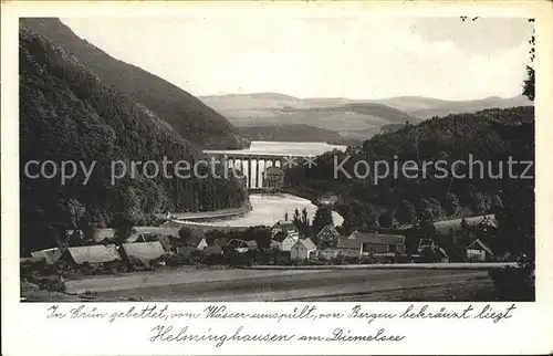 Helminghausen Panorama mit Diemelsee Talsperre Kat. Marsberg