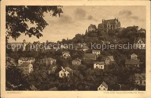 Marburg Lahn Blick von der Augustenruhe aus Schloss Kat. Marburg