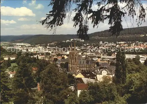 Marburg Lahn Stadtbild mit Elisabethkirche Universitaetsstadt Kat. Marburg