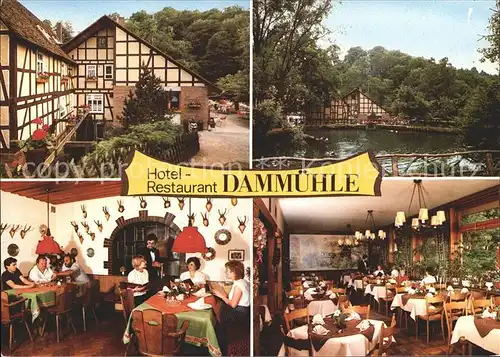 Wehrshausen Lahn Hotel Restaurant Dammuehle Kat. Marburg