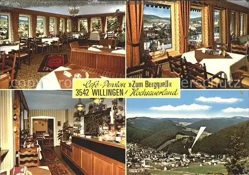 Willingen Sauerland Cafe Pension Zum Bergquell Panorama Kat. Willingen (Upland)