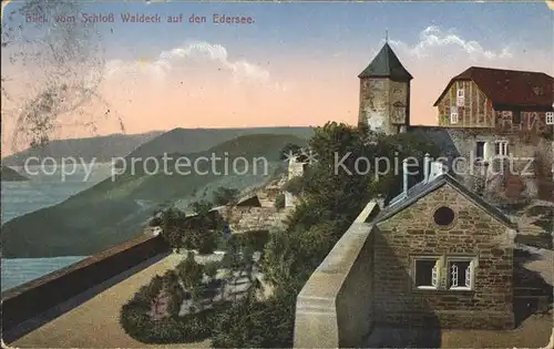 Waldeck Edersee Schloss an der Edertalsperre Kat. Edertal