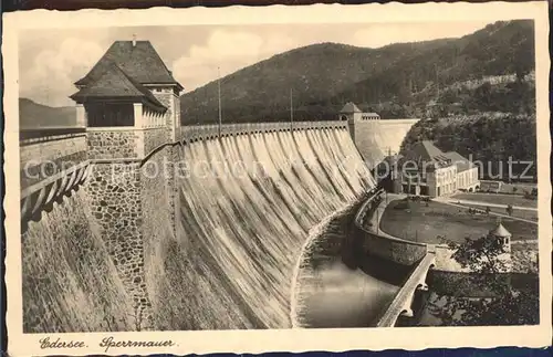 Edersee Sperrmauer Edertalsperre Bahnpost Kat. Edertal