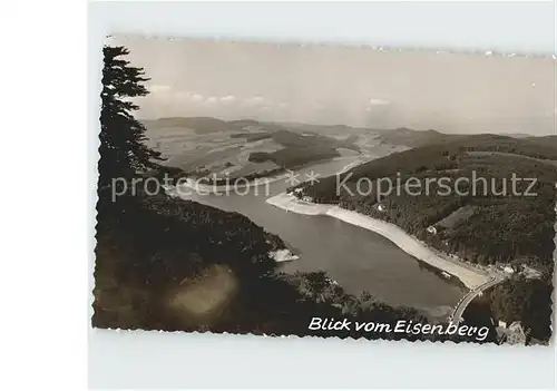 Helminghausen Panorama Blick vom Eisenberg Diemelsee Talsperre Kat. Marsberg