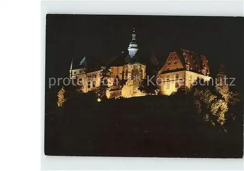 Marburg Lahn Schloss beleuchtet Kat. Marburg
