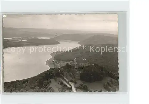 Waldeck Edersee Schloss Edertalsperre Fliegeraufnahme Kat. Edertal